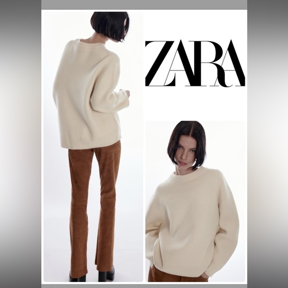 Zara Merino Wool Sweater, S-M, Color: Ecru - Picture 1 of 16